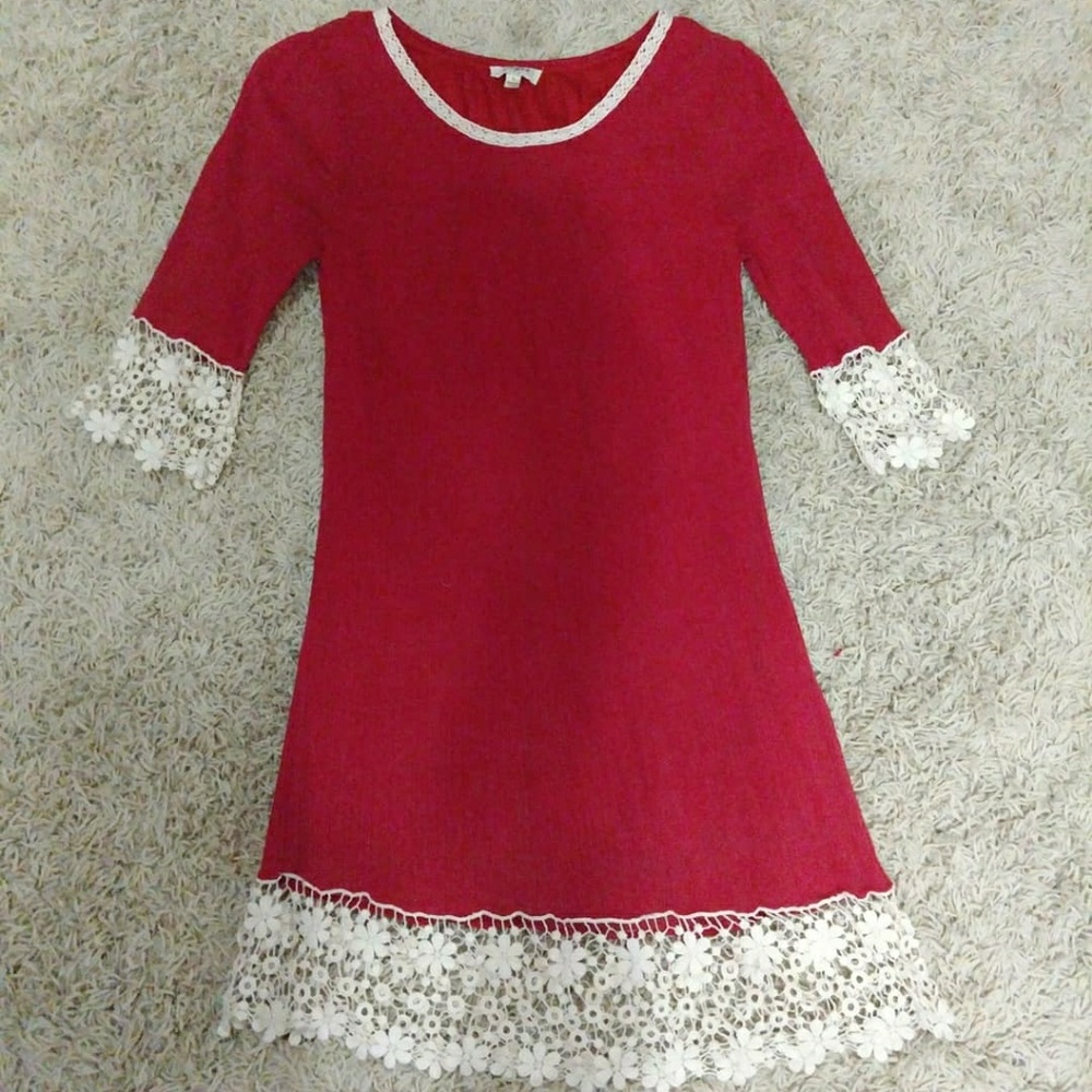 Coral/Red Lacey Dress